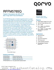RFFM5765Q datasheet pdf Qorvo