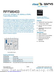 RFFM6403 datasheet pdf Qorvo