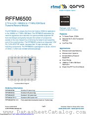RFFM6500 datasheet pdf Qorvo