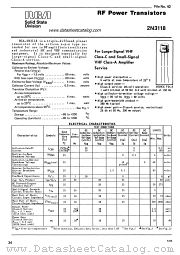 2N3118 datasheet pdf RCA Solid State