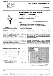 2N4012 datasheet pdf RCA Solid State