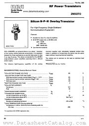 2N5070 datasheet pdf RCA Solid State