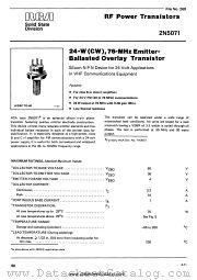 2N5071 datasheet pdf RCA Solid State
