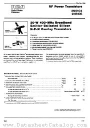 2N6104 datasheet pdf RCA Solid State
