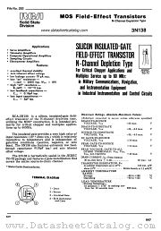 3N138 datasheet pdf RCA Solid State