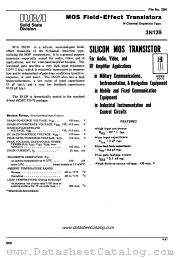 3N139 datasheet pdf RCA Solid State