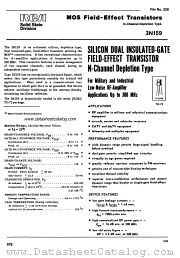 3N159 datasheet pdf RCA Solid State