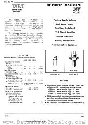 40291 datasheet pdf RCA Solid State