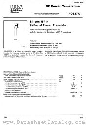 40637A datasheet pdf RCA Solid State