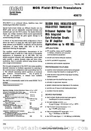 40673 datasheet pdf RCA Solid State