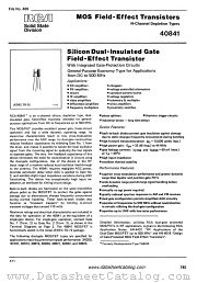 40841 datasheet pdf RCA Solid State