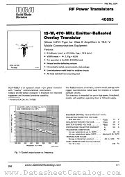 RCA-40893 datasheet pdf RCA Solid State