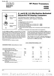 TA8439 datasheet pdf RCA Solid State
