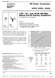 40953 datasheet pdf RCA Solid State