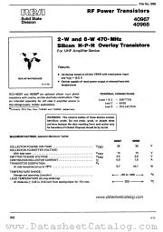 40968 datasheet pdf RCA Solid State