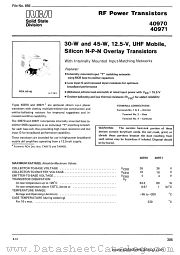 40970 datasheet pdf RCA Solid State