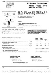 41008A datasheet pdf RCA Solid State