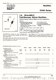 D2601F datasheet pdf RCA Solid State