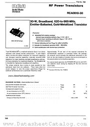 RCA0610-30 datasheet pdf RCA Solid State