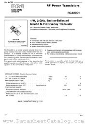RCA2001 datasheet pdf RCA Solid State