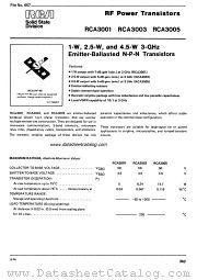 RCA3005 datasheet pdf RCA Solid State