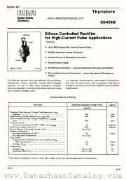 S6431M datasheet pdf RCA Solid State