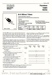 T2801B datasheet pdf RCA Solid State