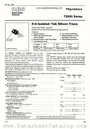 T2850B datasheet pdf RCA Solid State