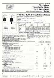 T4115D datasheet pdf RCA Solid State