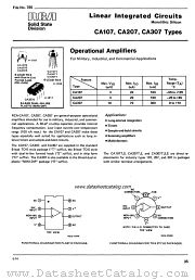 CA307 datasheet pdf RCA Solid State