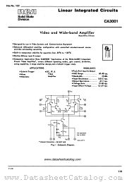 CA3001 datasheet pdf RCA Solid State