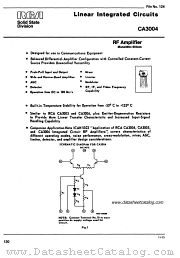 CA3004 datasheet pdf RCA Solid State
