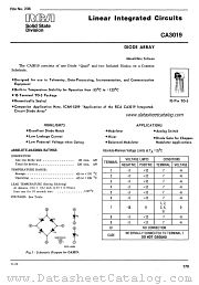 CA3019 datasheet pdf RCA Solid State