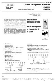 CA3054 datasheet pdf RCA Solid State