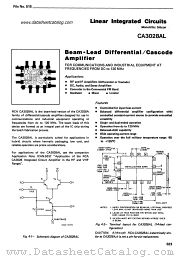 CA3028AL datasheet pdf RCA Solid State