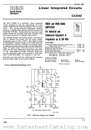 CA3040 datasheet pdf RCA Solid State