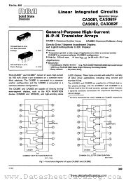 CA3081F datasheet pdf RCA Solid State