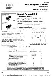 CA3086 datasheet pdf RCA Solid State