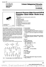 CA3093E datasheet pdf RCA Solid State
