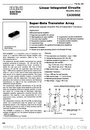CA3095E datasheet pdf RCA Solid State