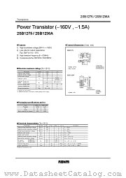 2SB1275 datasheet pdf ROHM