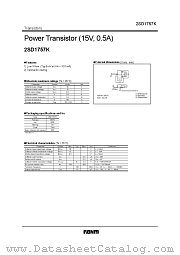 2SD1757K datasheet pdf ROHM