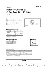 2SD2170 datasheet pdf ROHM