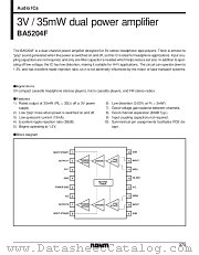 BA5204F datasheet pdf ROHM