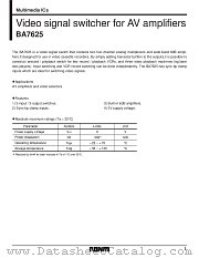 BA7625 datasheet pdf ROHM