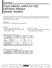 BA7657S/F datasheet pdf ROHM