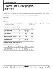 BH6111FV datasheet pdf ROHM