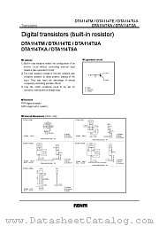 DTA114T  A datasheet pdf ROHM