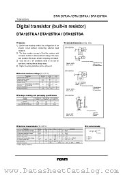 DTA125T  A datasheet pdf ROHM