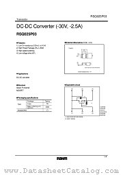 RSQ025P03 datasheet pdf ROHM